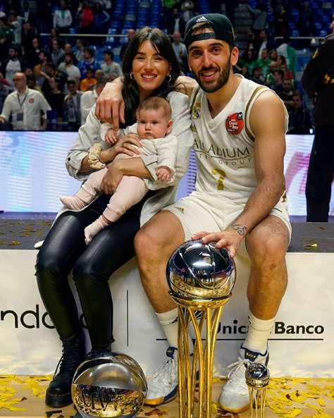 Facundo Campazzo and his wife, Consuelo, together with their daughter Sara